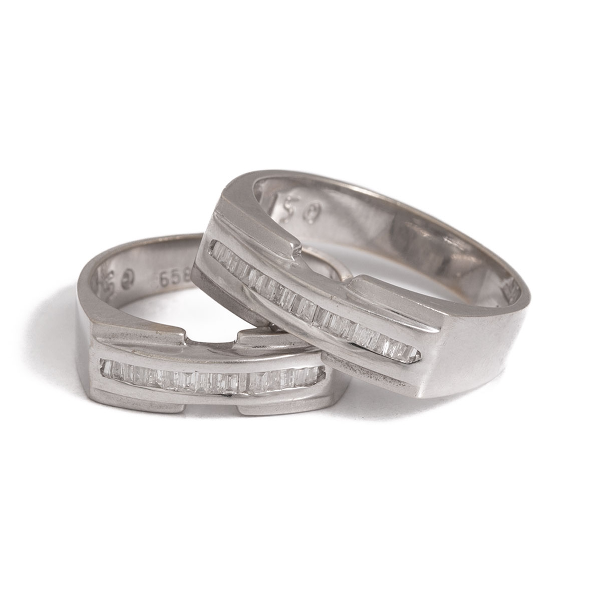 حلقه سفید برلیان مردانه جواهر