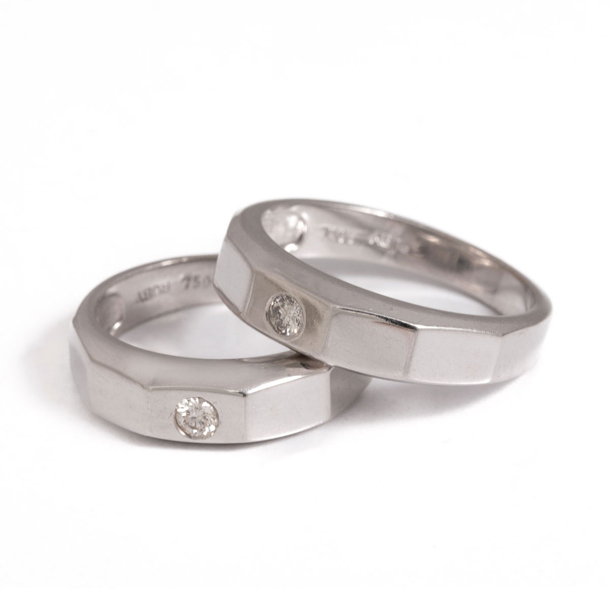 حلقه سفید مردانه برلیان جواهر