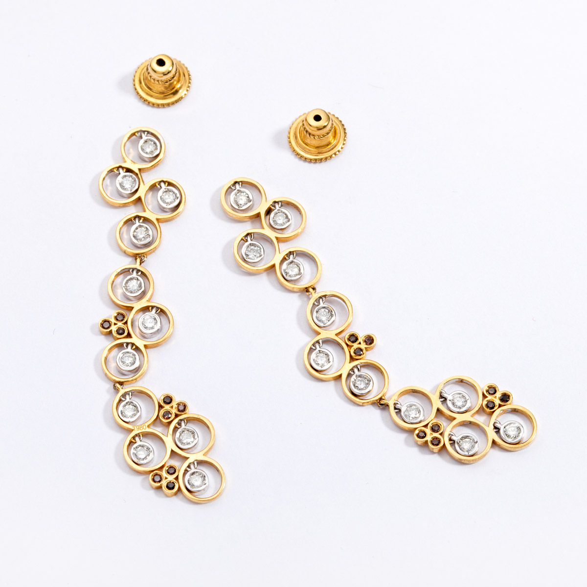 گوشواره برلیان زرد