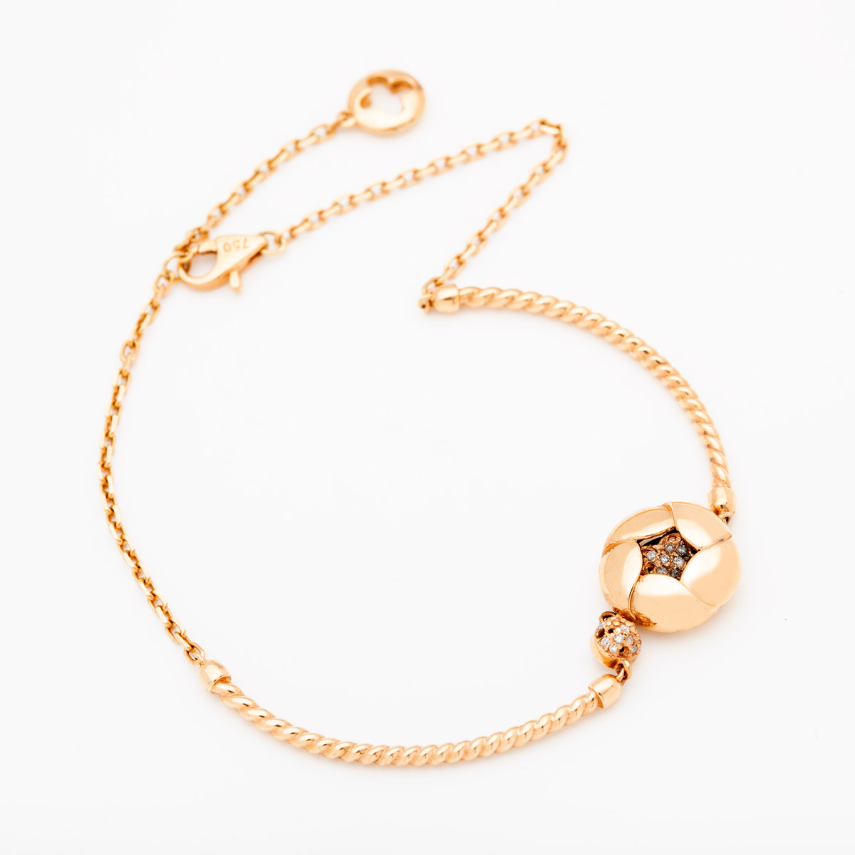 دستبند جواهر زردفلاور