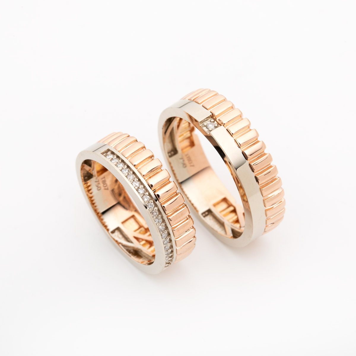 حلقه ست جواهر رزگلد مردانه