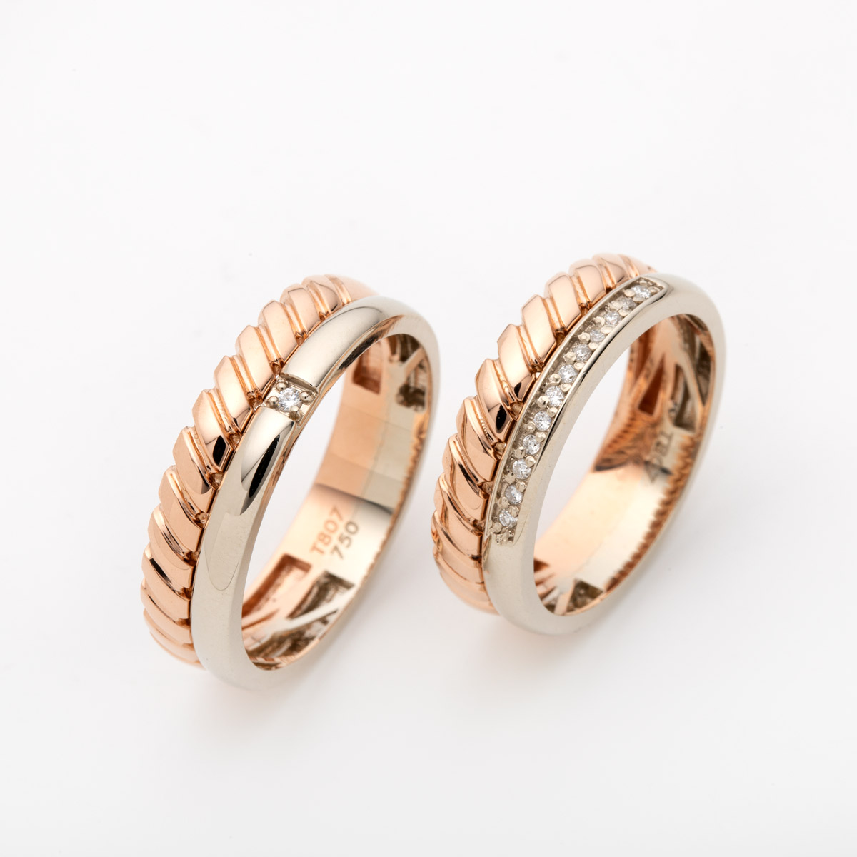 حلقه ست جواهر رزگلد مردانه