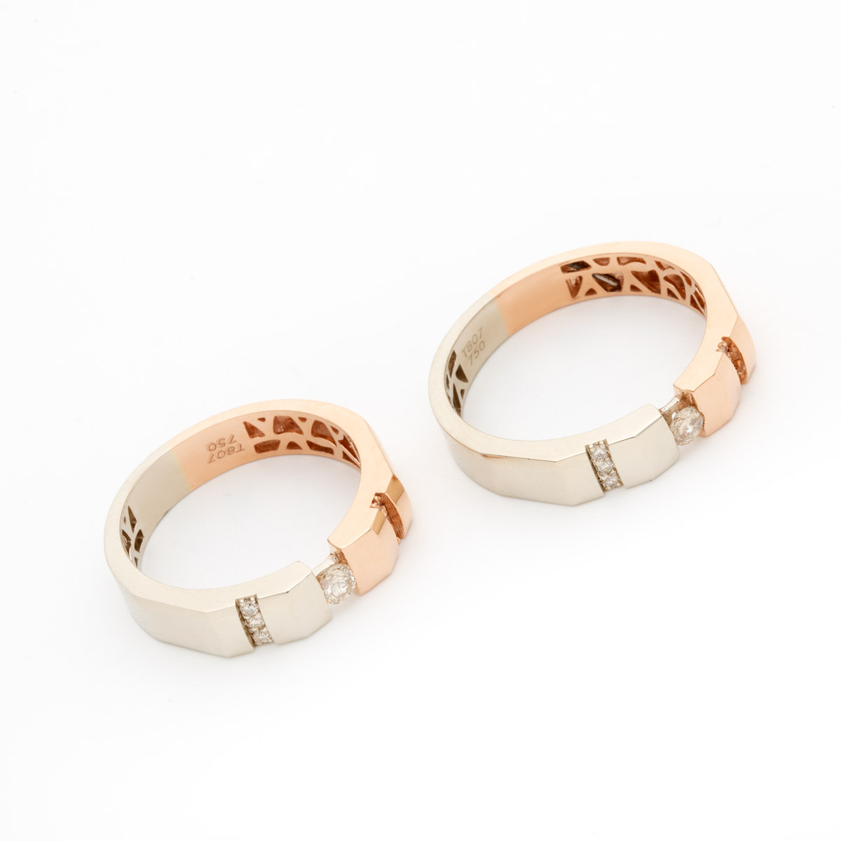 حلقه ست جواهر رزگلد زنانه