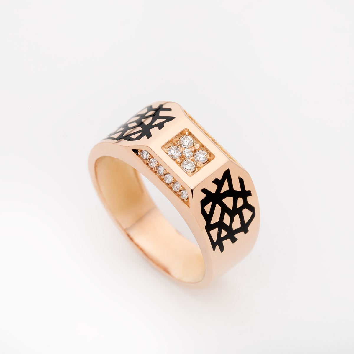 انگشتر جواهر رزگلد مردانه