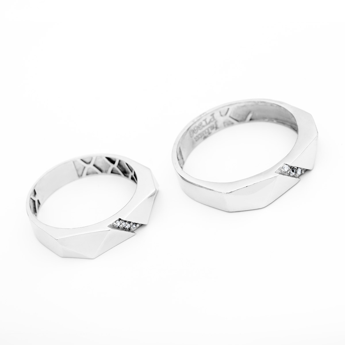 حلقه پلاتین تمام برلیان سفید جواهر