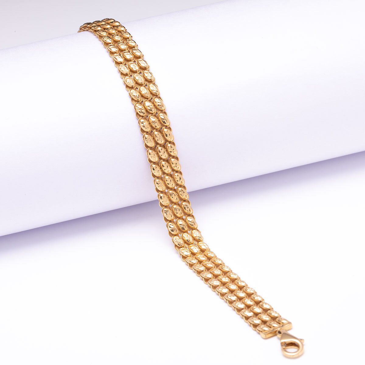 دستبند زنجیری طرح دوریکا زرد