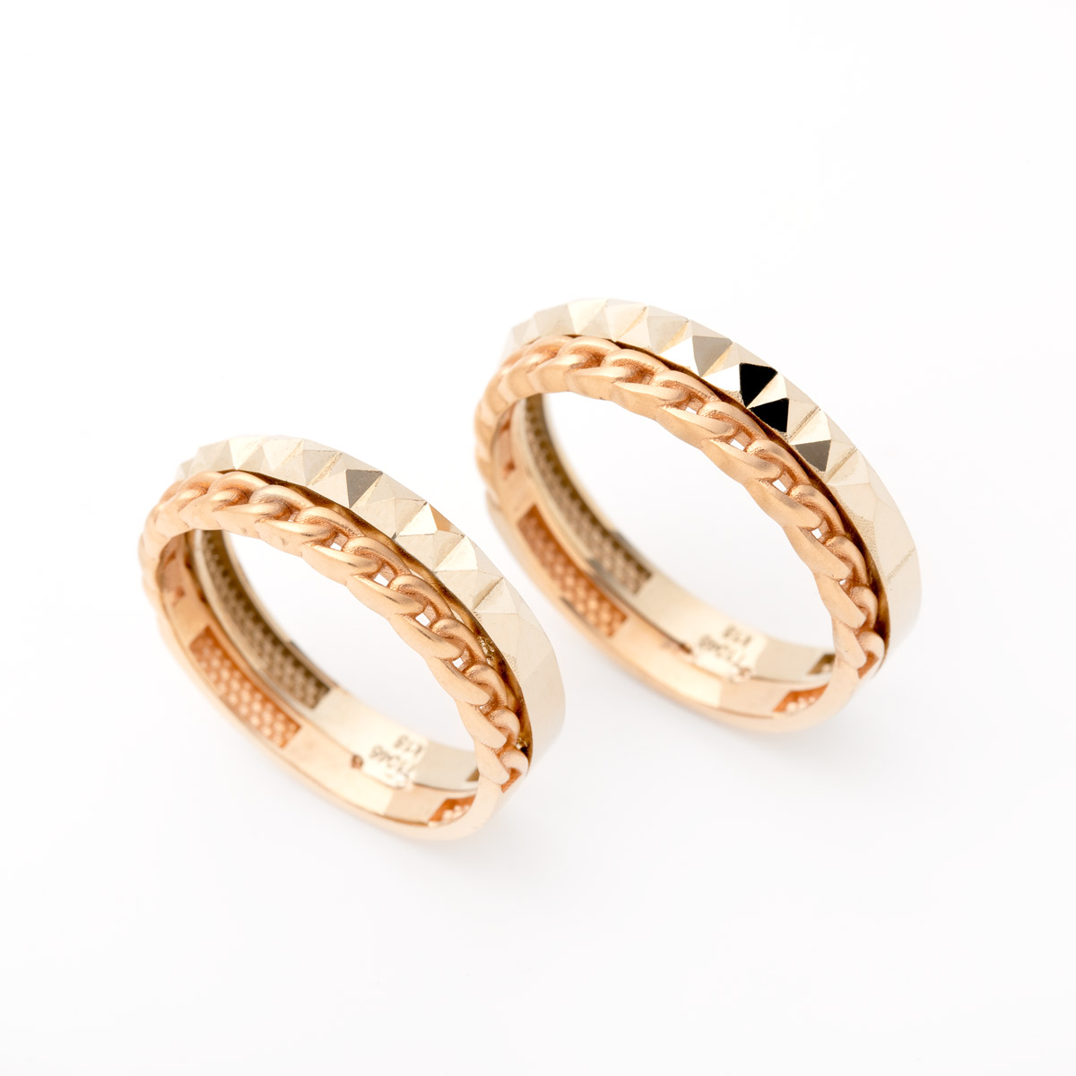 انگشتر سه بعدی رزگلد