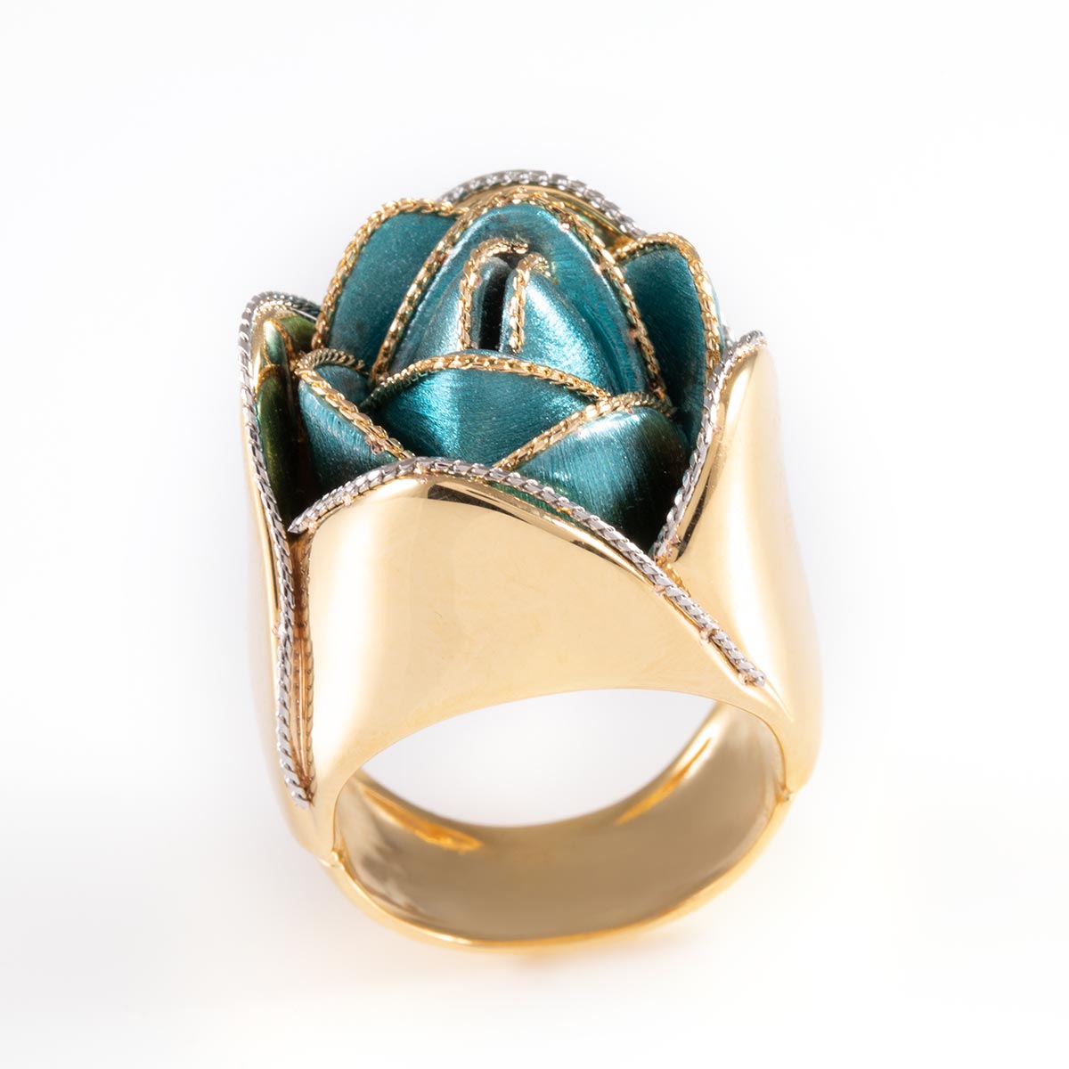 انگشتر گل رز Pale Turquoise