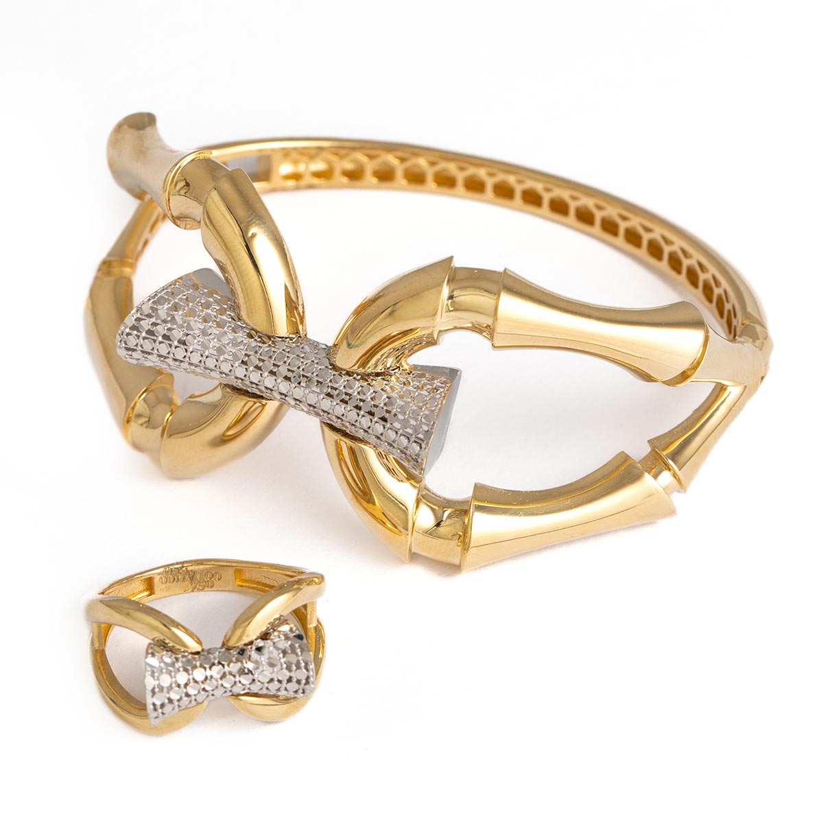 دستبند انگشتر استخوانی گلد