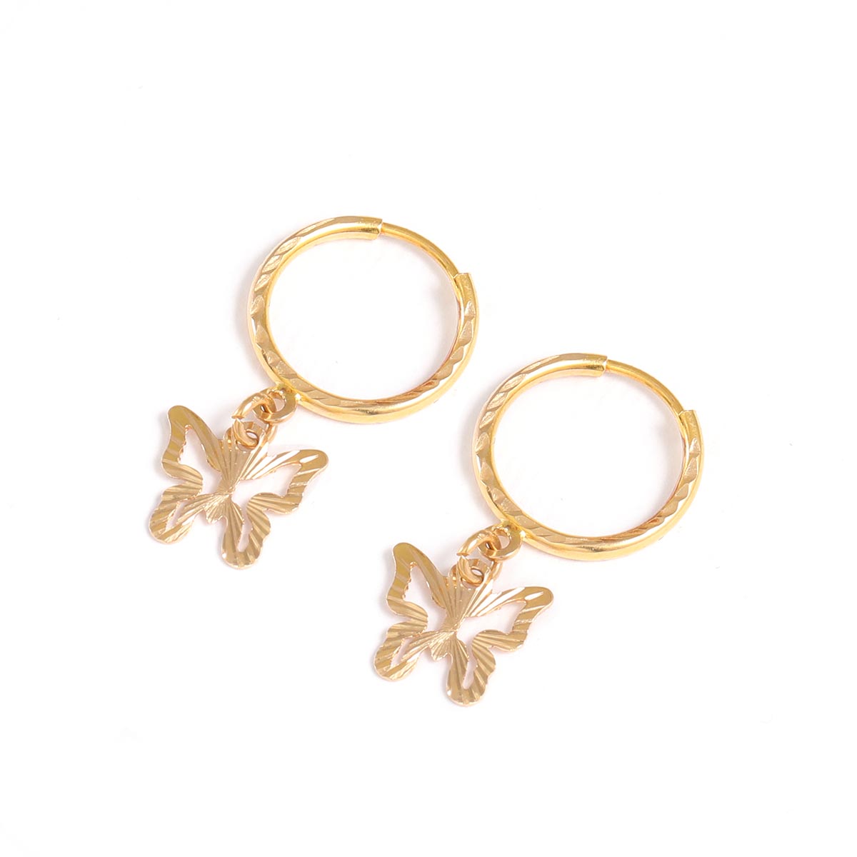 گوشواره حلقه ای پروانه