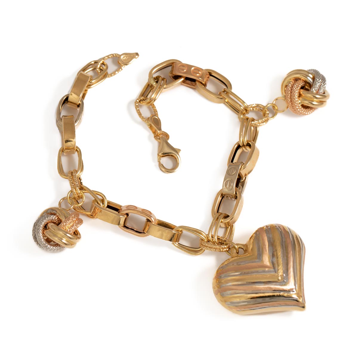 دستبند زنجیری قلب