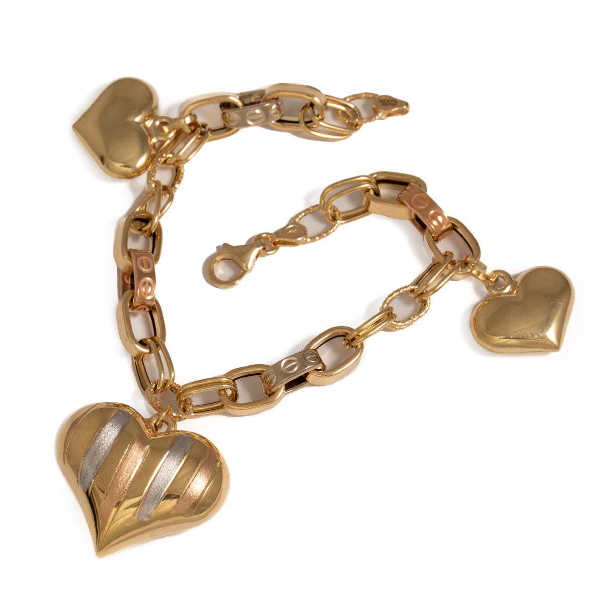 دستبند زنجیری قلب