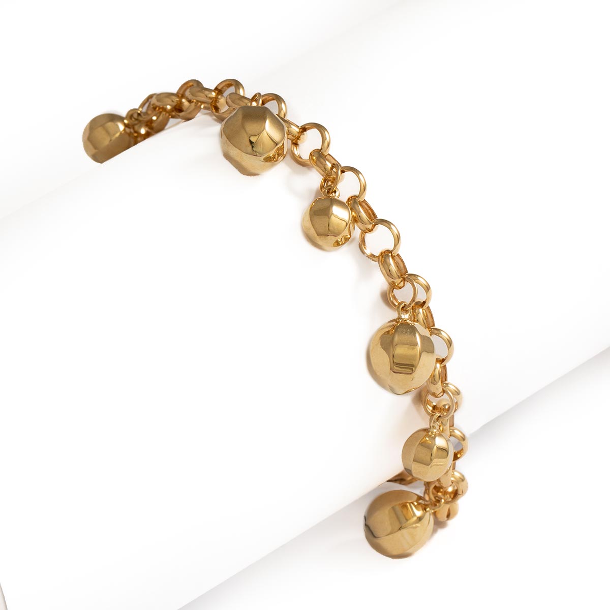 دستبند زنجیری گوی آویزدار