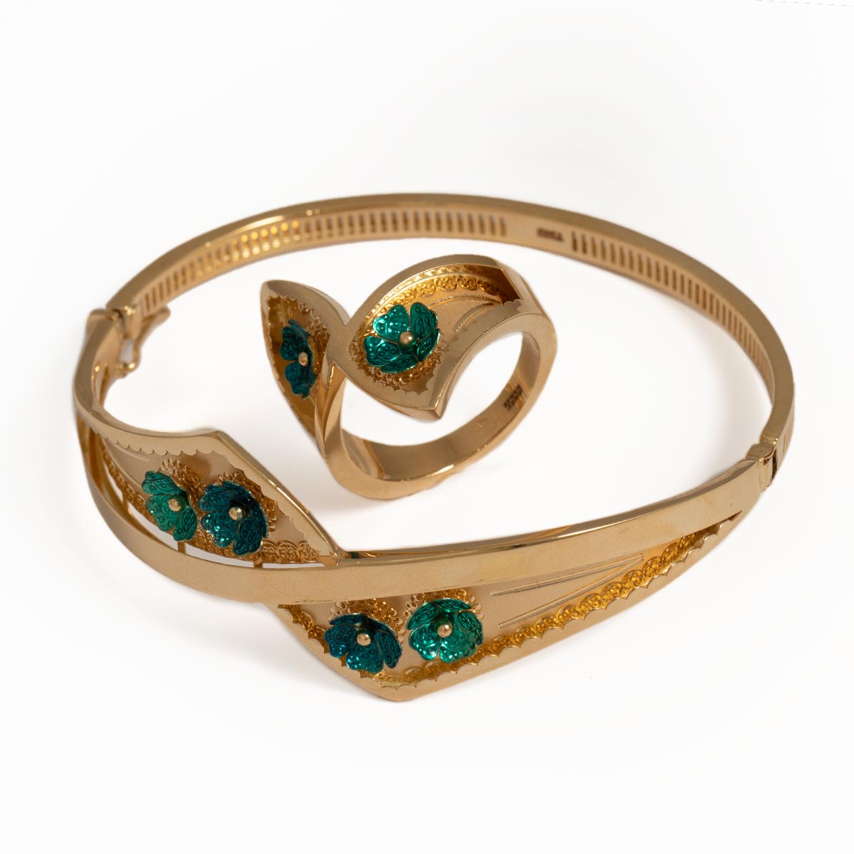 دستبند انگشتر فلاور