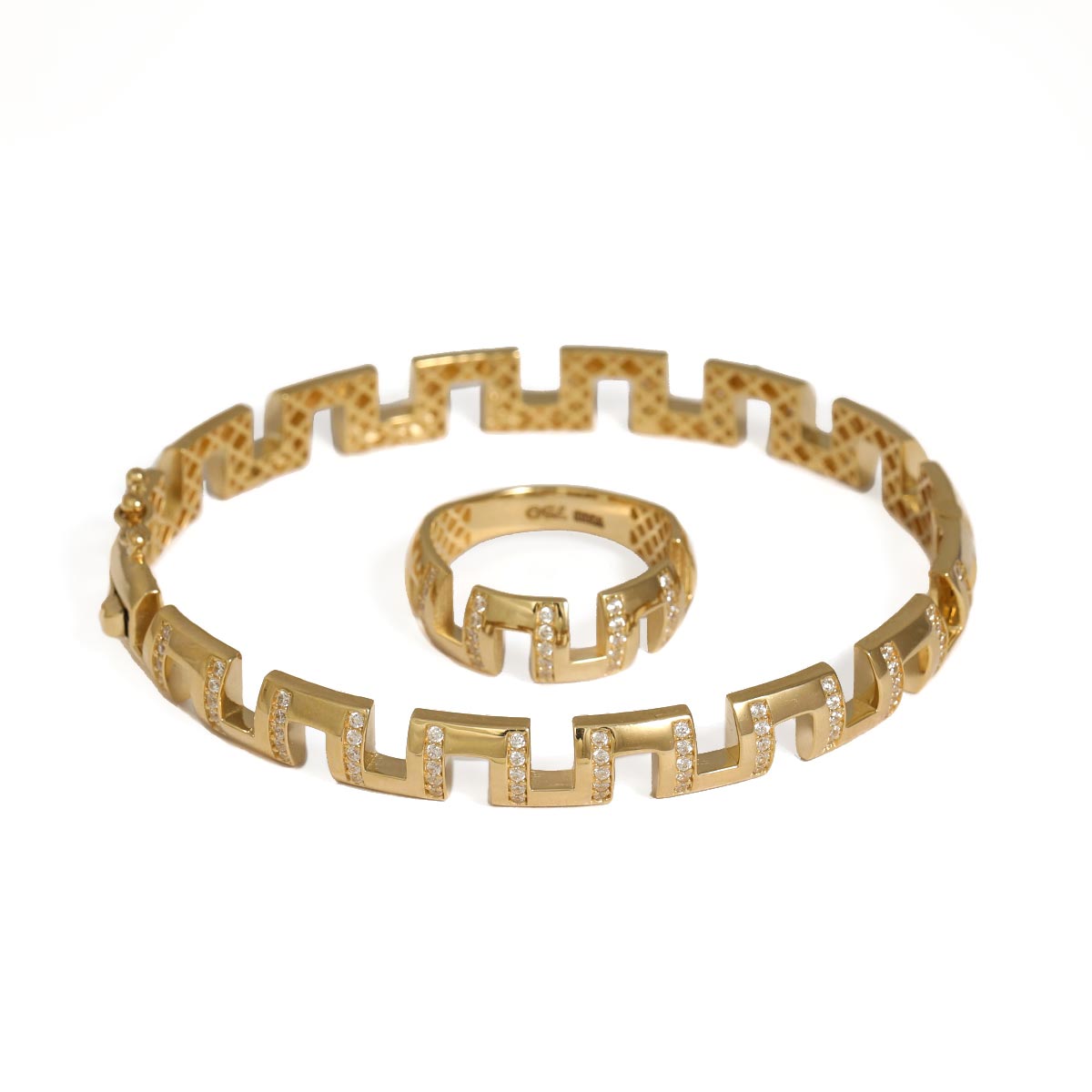 دستبند انگشتر النگویی رومی