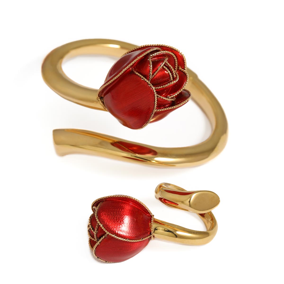 دستبند انگشتر رز