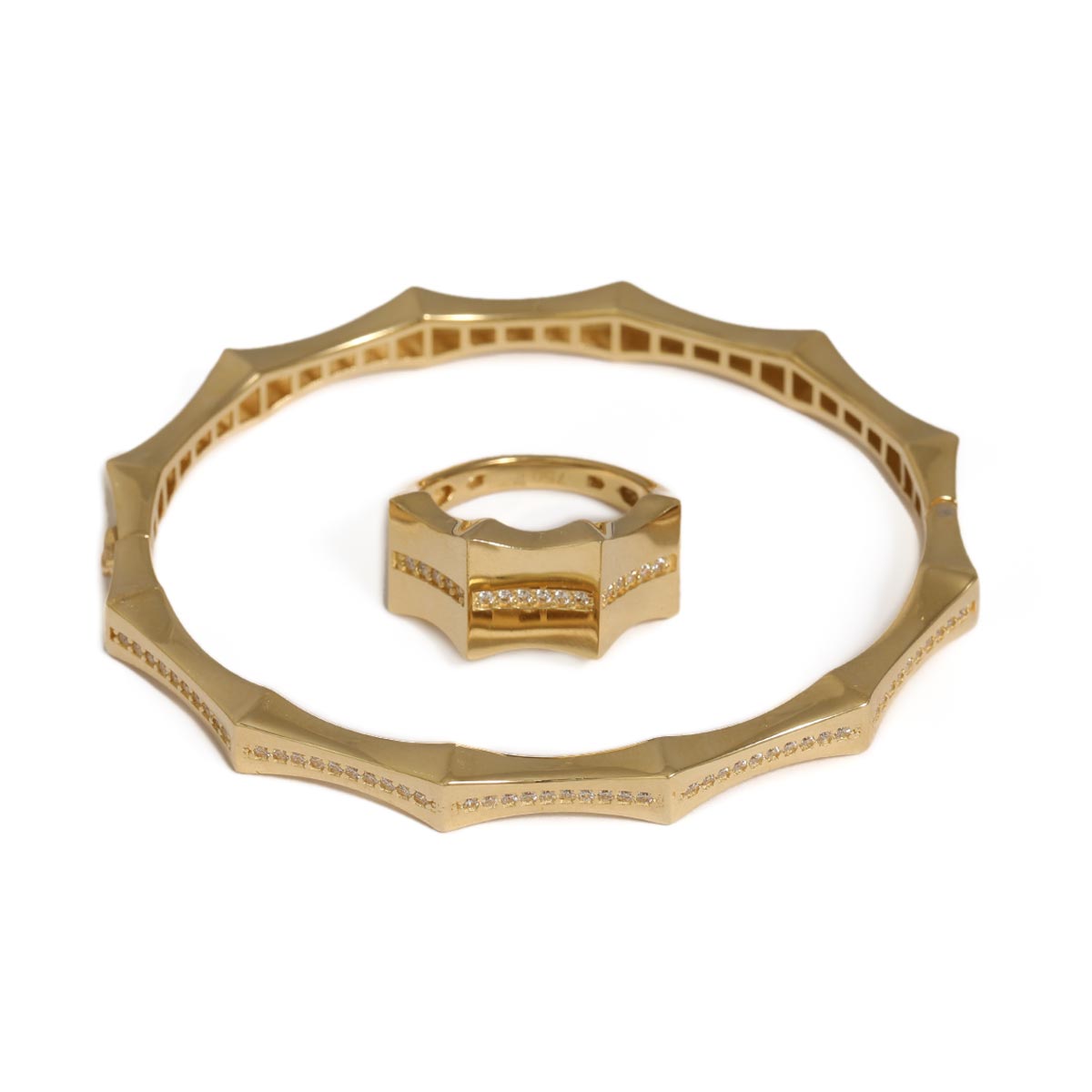 دستبند انگشتر چندضلعی