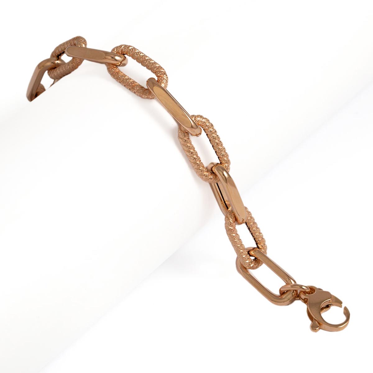دستبند زنجیری اسپرت رزگلد