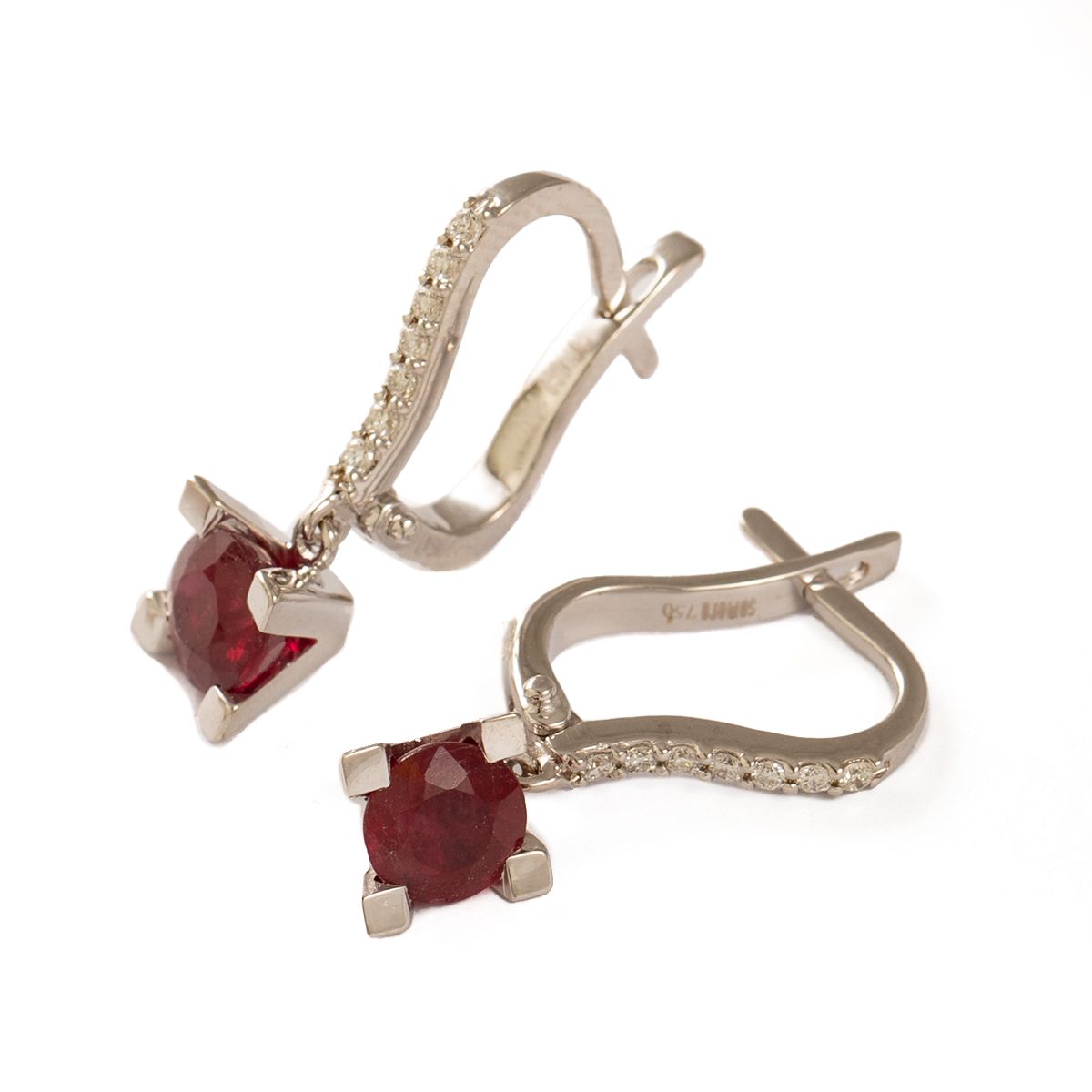 گوشواره جواهر یاقوت سرخ