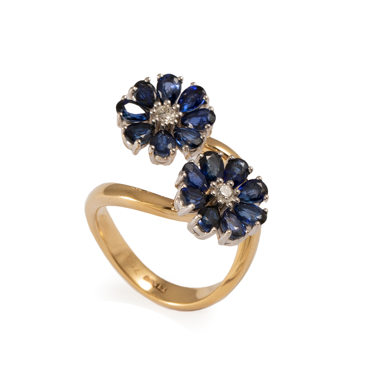 انگشتر جواهر یاقوت کبود