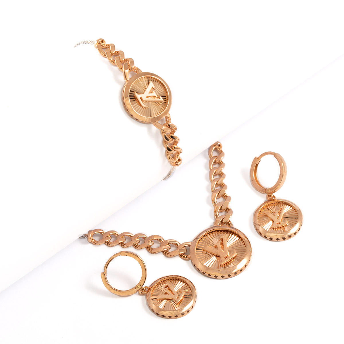 نیم ست LV رزگلد